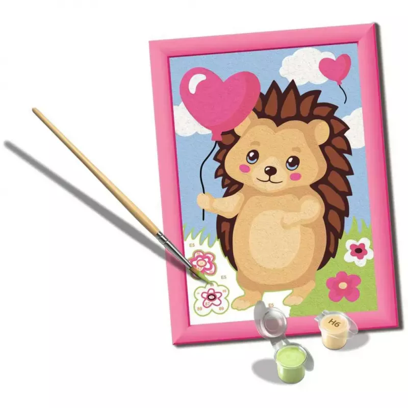 Krāsošanas pēc numuriem komplekts Ravensburger CreArt Hearty Hedgehog (modelis 25883) — gleznošanas komplekts