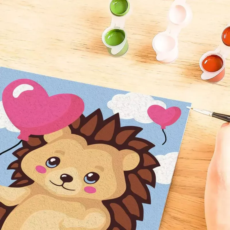 Krāsošanas pēc numuriem komplekts Ravensburger CreArt Hearty Hedgehog (modelis 25883) — gleznošanas komplekts