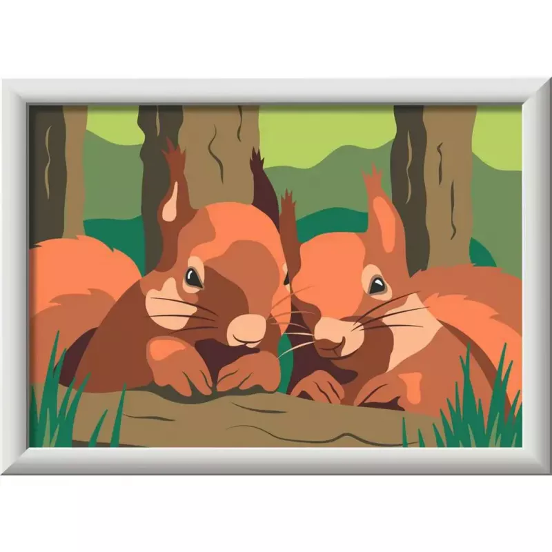 Krāsošanas komplekts Ravensburger CreArt – Cuddling Squirrels (modelis 25882)