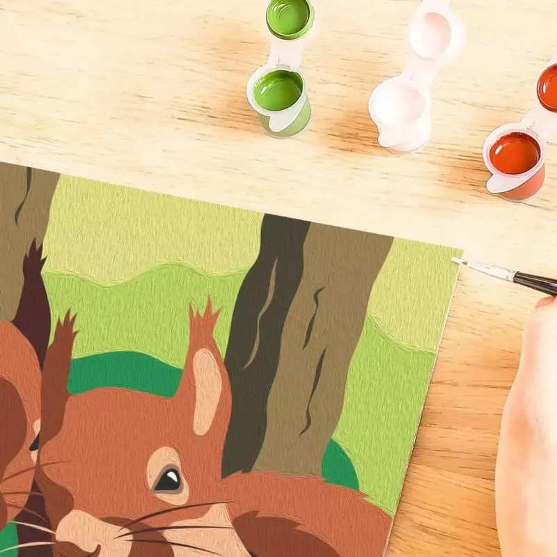 Krāsošanas komplekts Ravensburger CreArt – Cuddling Squirrels (modelis 25882)