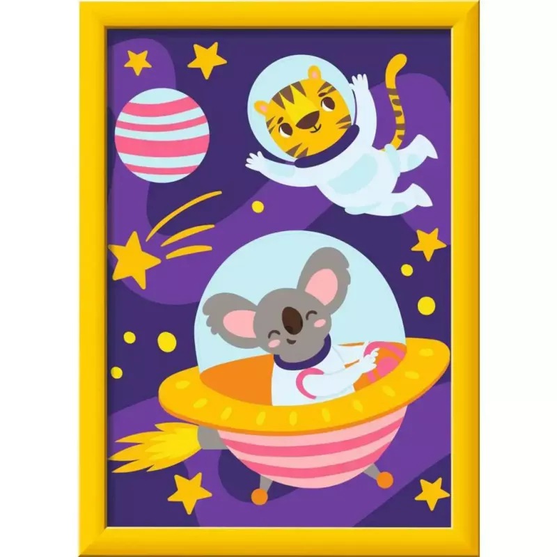 Ravensburger CreArt “Animals in Space” gleznošanas pēc cipariem komplekts