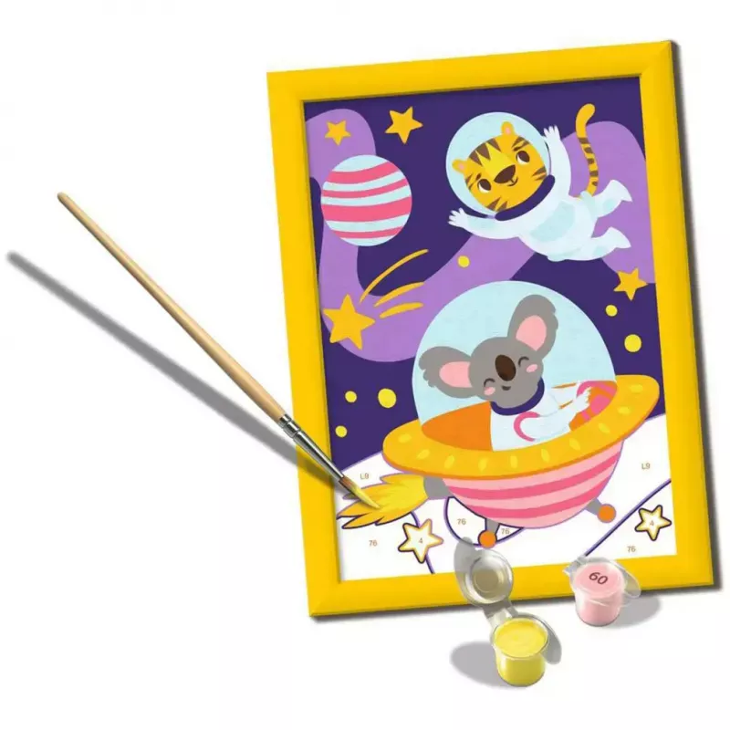 Ravensburger CreArt “Animals in Space” gleznošanas pēc cipariem komplekts