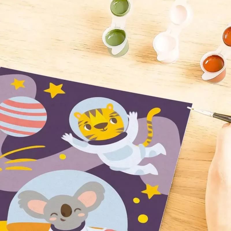 Ravensburger CreArt “Animals in Space” gleznošanas pēc cipariem komplekts