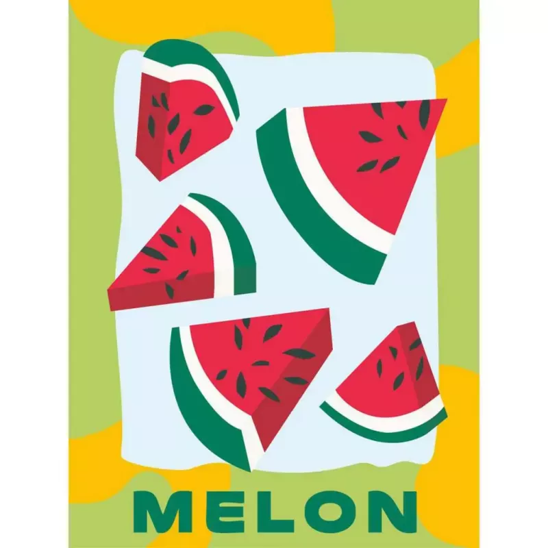 Krāsošanas komplekts pēc numuriem Ravensburger CreArt – Melones (dizains), Ravensburger 25516