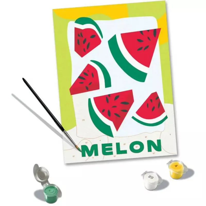 Krāsošanas komplekts pēc numuriem Ravensburger CreArt – Melones (dizains), Ravensburger 25516