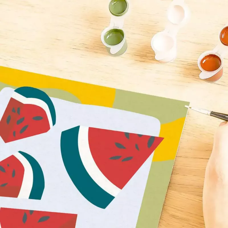 Krāsošanas komplekts pēc numuriem Ravensburger CreArt – Melones (dizains), Ravensburger 25516