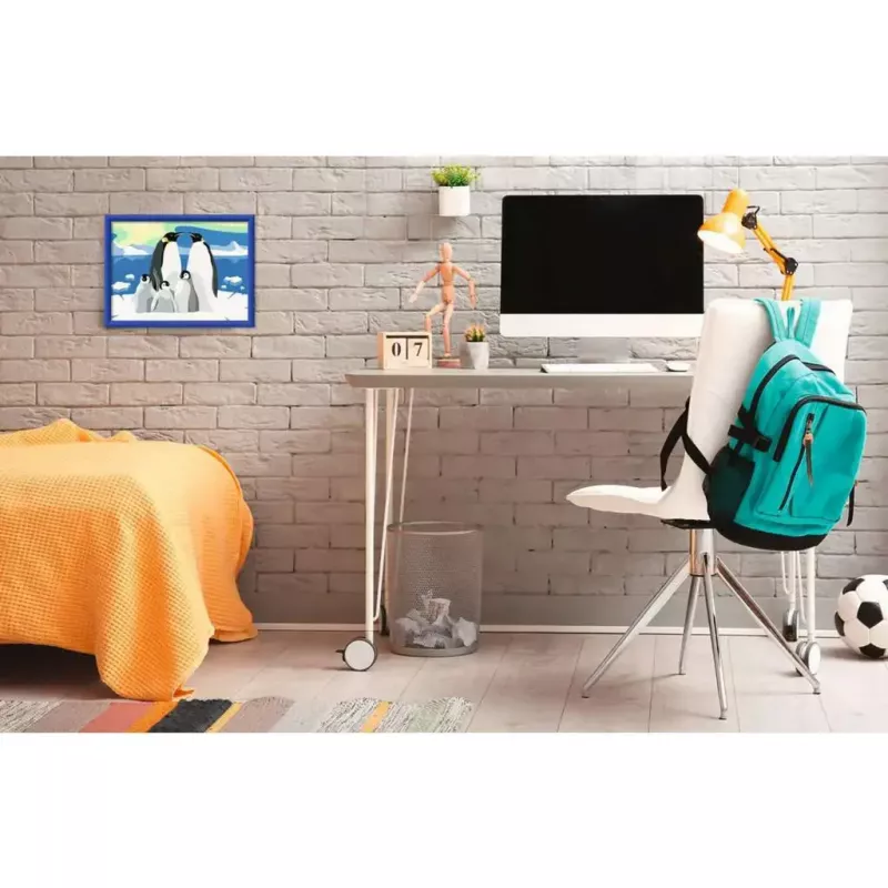 Gleznošanas komplekts Ravensburger CreArt Penguin Family – krāsošana pēc numuriem, modelis 25888