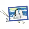 Gleznošanas komplekts Ravensburger CreArt Penguin Family – krāsošana pēc numuriem, modelis 25888