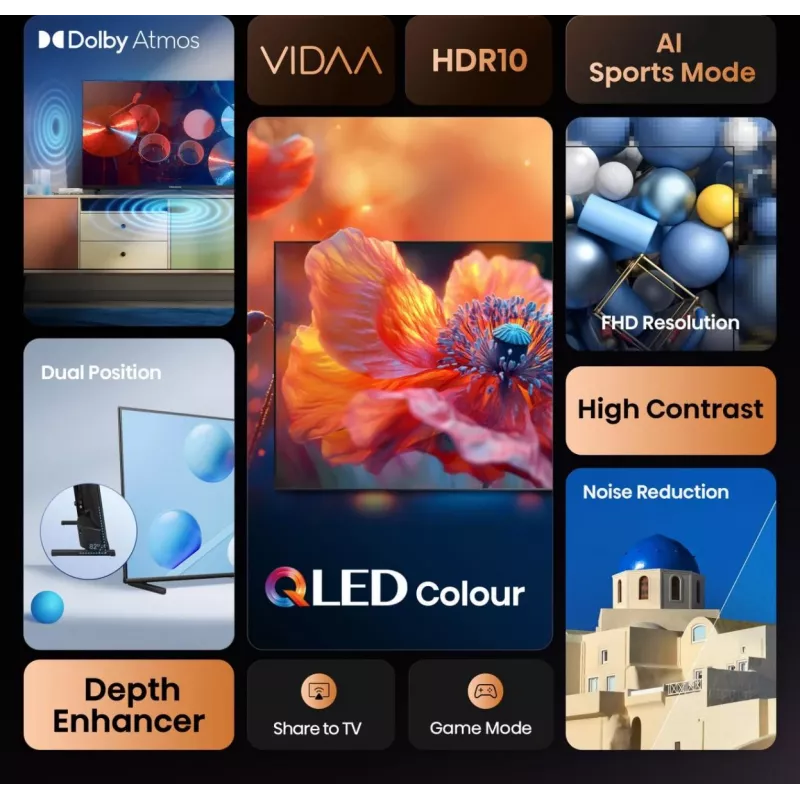 Hisense 32A5Q 81,3 cm (32 collu) Full HD viedtelevizors Wi-Fi melns