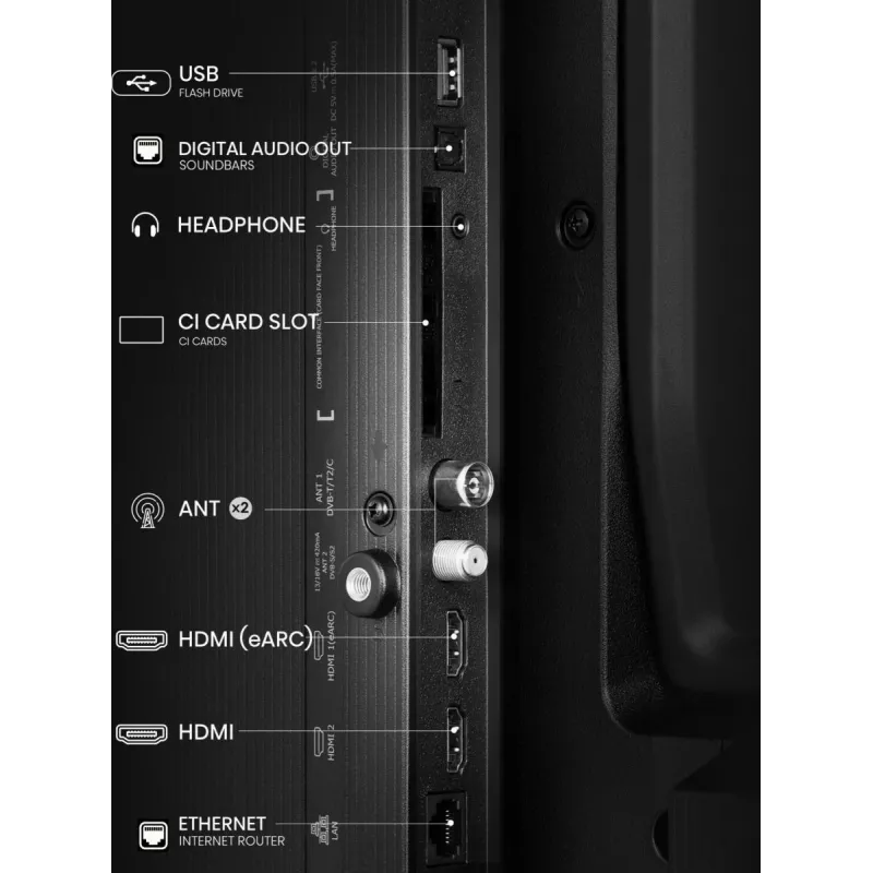 Hisense 32A5Q 81,3 cm (32 collu) Full HD viedtelevizors Wi-Fi melns