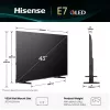 Hisense 43E77Q 109,2 cm (43 collas) 4K Ultra HD Smart TV Wi-Fi Melns