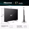 Hisense 50E77Q 127 cm (50 collas) 4K Ultra HD viedais televizors Wi-Fi Melns