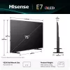 Hisense 75E77Q 190.5 cm (75 collu) 4K Ultra HD viedais televizors, Wi-Fi, melns