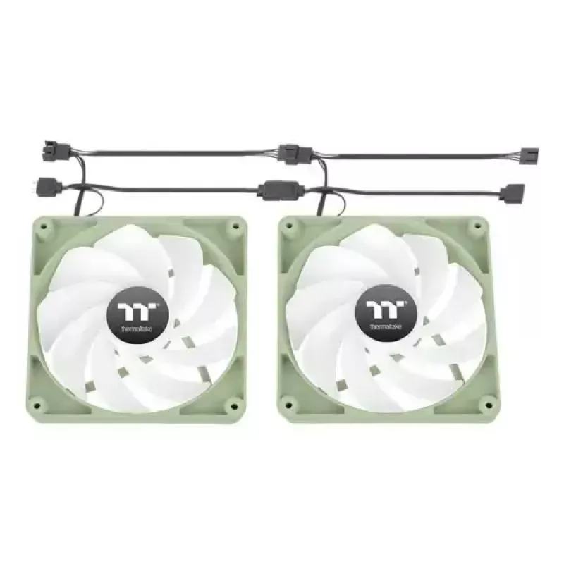 Datora korpusa ventilators THERMALTAKE Matcha zaļa CT120 120mm, 500–2000 RPM, 1.87 mmH2O, pelēks, 2 gab.