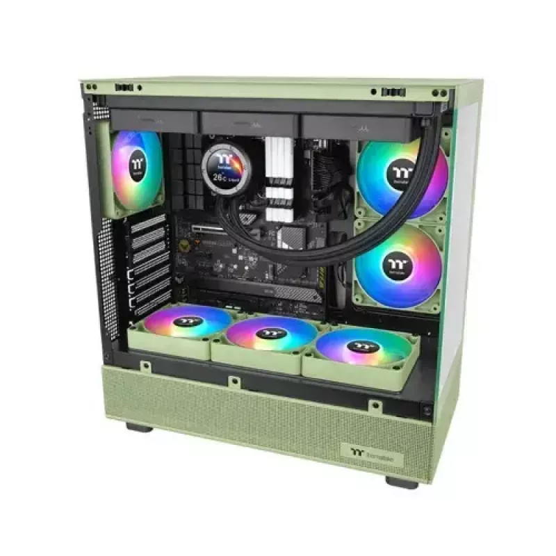 Datora korpusa ventilators THERMALTAKE Matcha zaļa CT120 120mm, 500–2000 RPM, 1.87 mmH2O, pelēks, 2 gab.