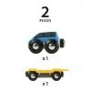 Ravensburger BRIO modeļa dzelzceļa automašīnu transportētājs — 2 gab., melns/zils/dzeltens