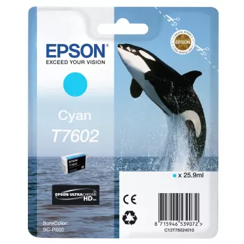 Tintes kasetne Epson T7602 ciāna