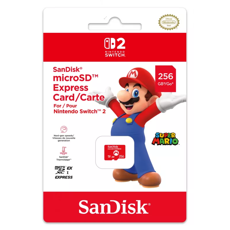 microSD Express karte NINTENDO 256 GB Nintendo Switch 2, Mario dizains