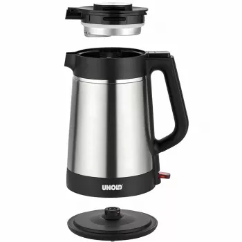 Unold 18715 elektriskā tējkanna 1,5 L 1800 W melna, nerūsējošais tērauds
