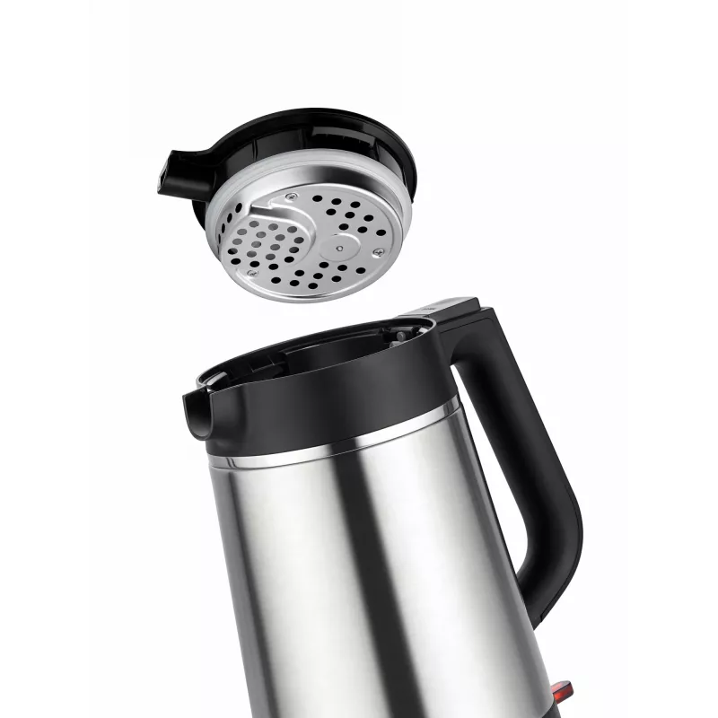 Unold 18715 elektriskā tējkanna 1,5 L 1800 W melna, nerūsējošais tērauds