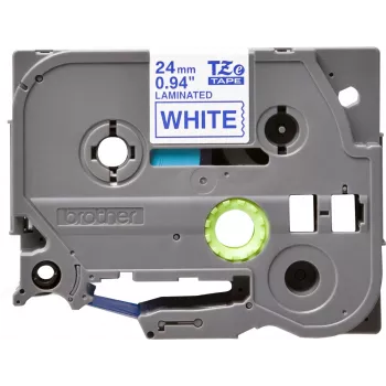 Lentu kasešu lente Brother TZe253 24 mm, zils uz balta