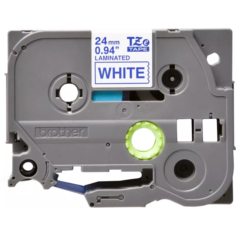 Lentu kasešu lente Brother TZe253 24 mm, zils uz balta