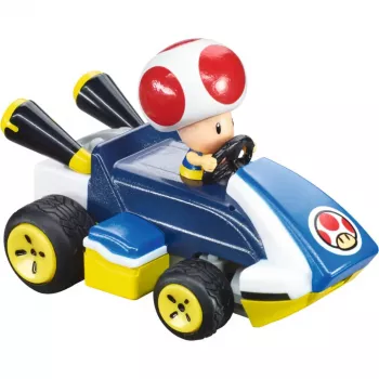 Radio vadāma rotaļu automašīna CARRERA Mario Kart Mini RC – Toad Paperbox, 2,4 GHz