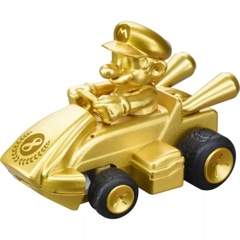 Radio vadāma CARRERA Mario Kart Mini RC — Mario Gold Gold, 2,4 GHz, papīra kaste