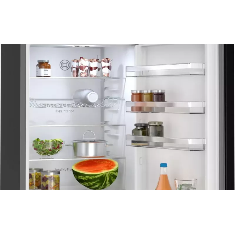 Bosch KGN39VXAU ledusskapis-saldētava Brīvi stāvošs 363 L Melns