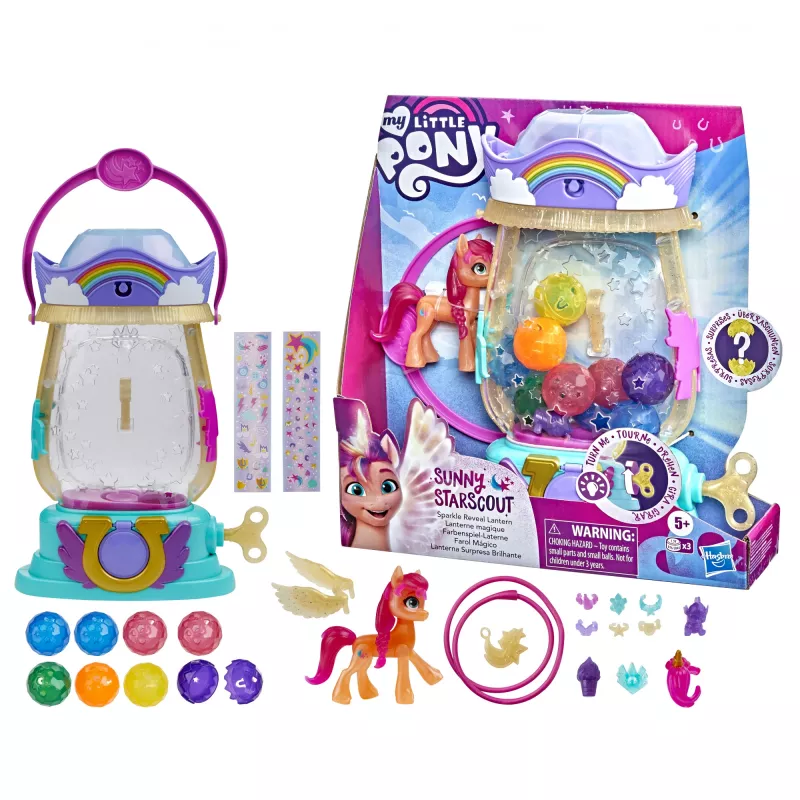 My Little Pony: A New Generation Movie Sparkle Reveal Lantern Sunny Starscout - gaismas rotaļlieta ar 25 detaļām un pārsteigumiem
