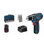 Akumulatora skrūvgriezis Bosch GSR 12V-15 Professional, 1300 RPM, melns, zils