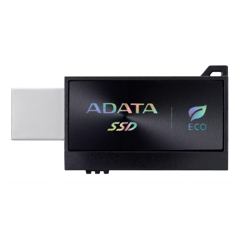 Ārējais SSD ADATA SC730 1 TB, USB Type-C 3.2 Gen 2, 600/600 MB/s, Melns, Plastmasas korpuss