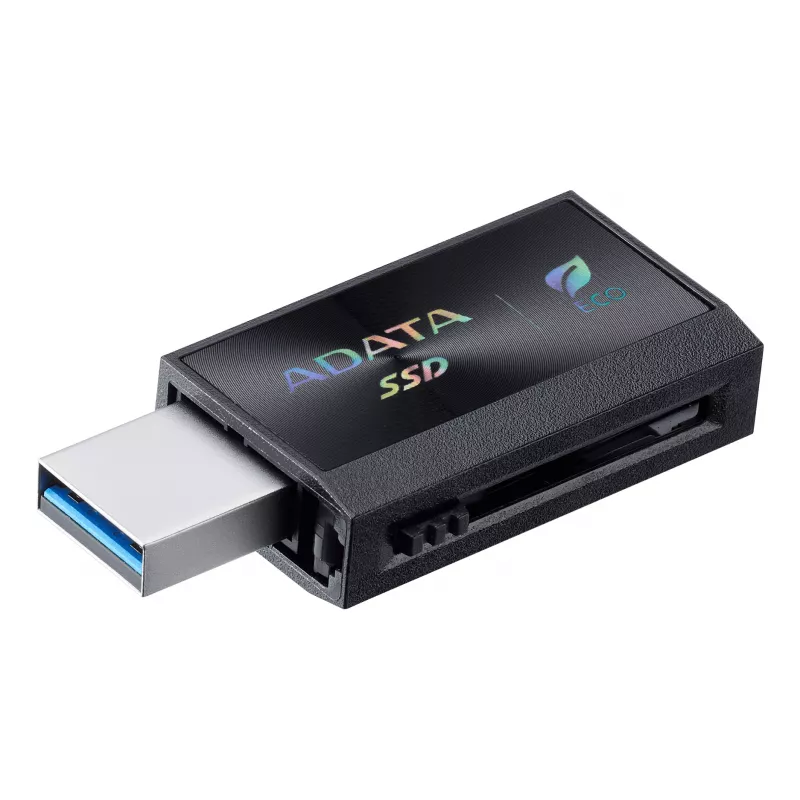 Ārējais SSD ADATA SC730 1 TB, USB Type-C 3.2 Gen 2, 600/600 MB/s, Melns, Plastmasas korpuss