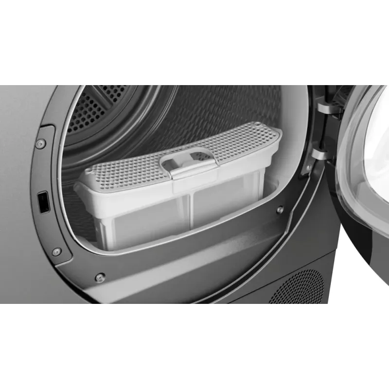 Bosch Serie 6 WQG243DR10 veļas žāvētājs Brīvstāvošs Ielādēšana no priekšas 9 kg Pelēks