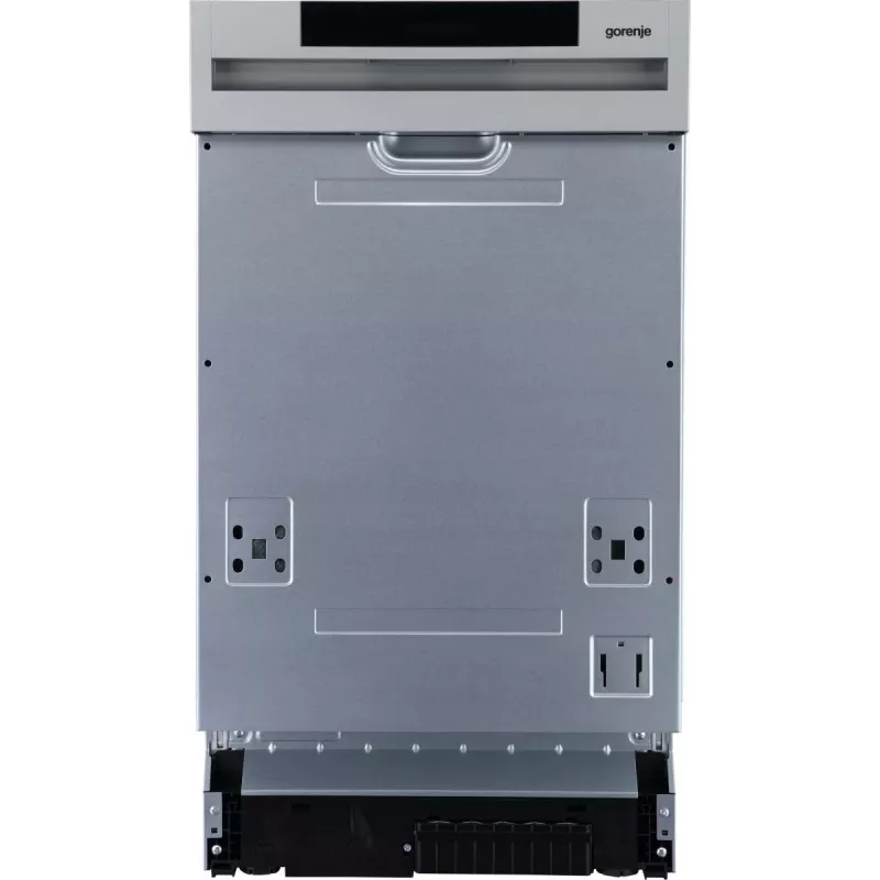 Daļēji iebūvētā trauku mazgājamā mašīna Gorenje GI 561 D 10 S EB — 11 galda piederumu komplekti, Slimline 45 cm, 45 dB, 9 L/ciklā