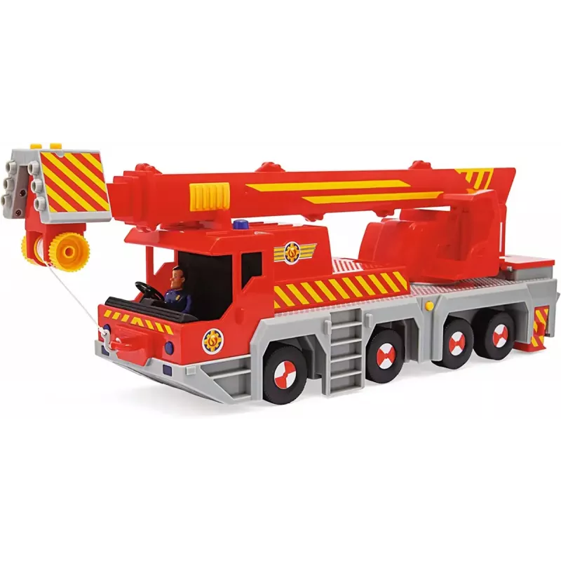 Rotaļu glābšanas celtņa transportlīdzeklis Simba‑Dickie Fireman Sam 2-in-1 (sarkans/dzeltens)