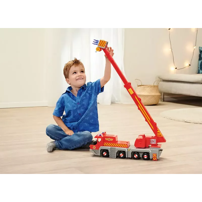 Rotaļu glābšanas celtņa transportlīdzeklis Simba‑Dickie Fireman Sam 2-in-1 (sarkans/dzeltens)