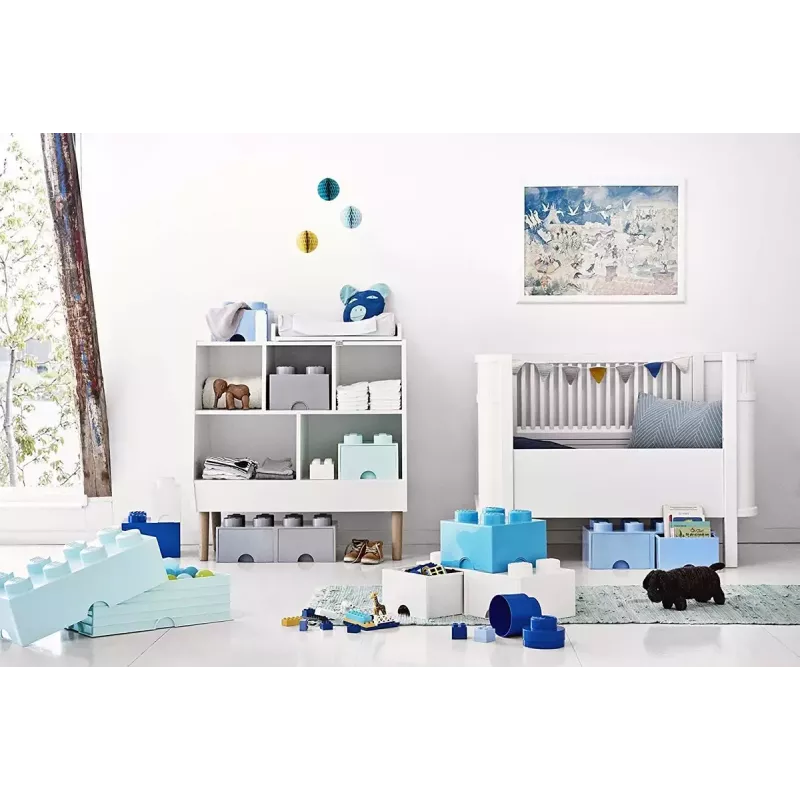 Atvilktņu modulis room copenhagen LEGO Brick Drawer 4, pelēks, modulāra uzglabāšanas atvilktne