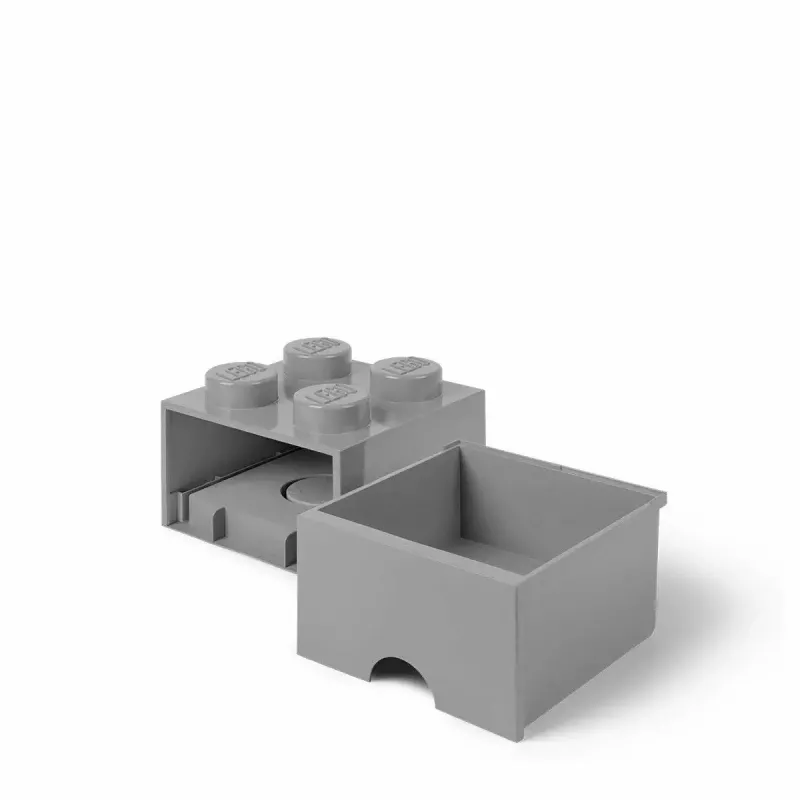 Atvilktņu modulis room copenhagen LEGO Brick Drawer 4, pelēks, modulāra uzglabāšanas atvilktne