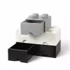 Atvilktņu modulis room copenhagen LEGO Brick Drawer 4, pelēks, modulāra uzglabāšanas atvilktne