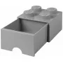 Atvilktņu modulis room copenhagen LEGO Brick Drawer 4, pelēks, modulāra uzglabāšanas atvilktne