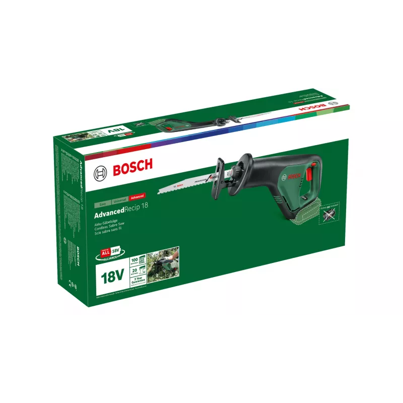 Bosch AdvancedRecip 18 300 spm Melns, zaļa