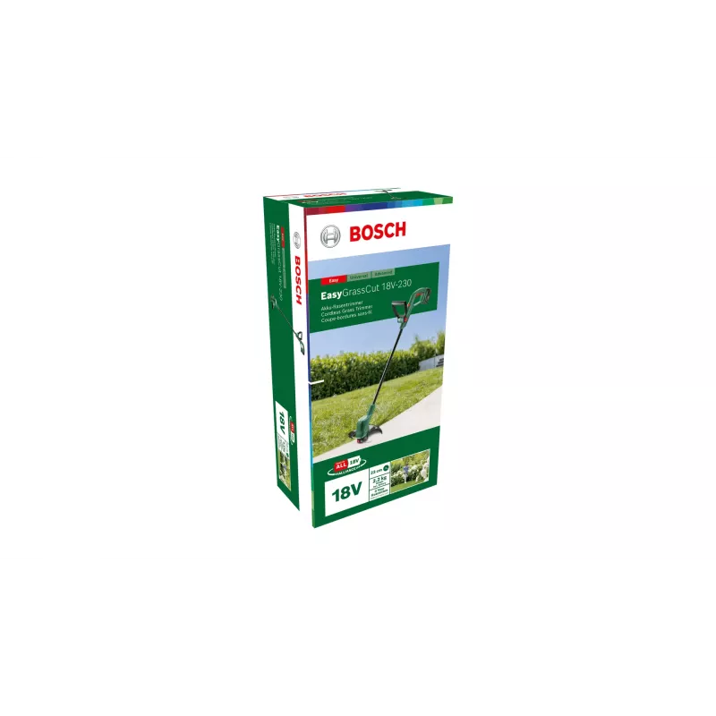 Grass shear Bosch EasyGrassCut 18V-230, 18 V baterija, 2 Ah, 23 cm griešanas diametrs, 2.2 kg