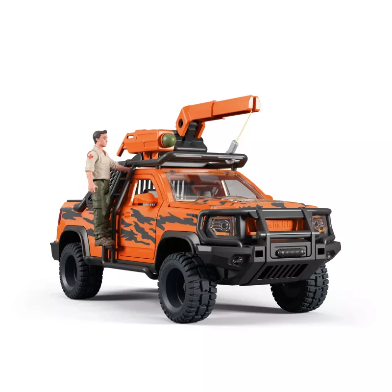 Rotaļu komplekts Schleich Off-Road Adventure in the Jungle — džungļu tēma, plastmasas figūriņas, vecumam no 3 līdz 8 gadiem