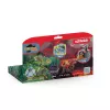 Rotaļlietu figūriņu komplekts Schleich Eldrador Creatures Uguns dinozaurs pret Džungļu ķirzaku, modelis 70834