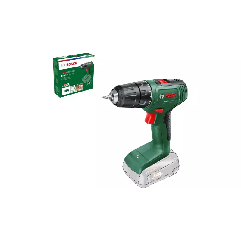 Bosch EasyDrill 18V-40 1630 RPM Keyless 1.3 kg Melns, zaļa