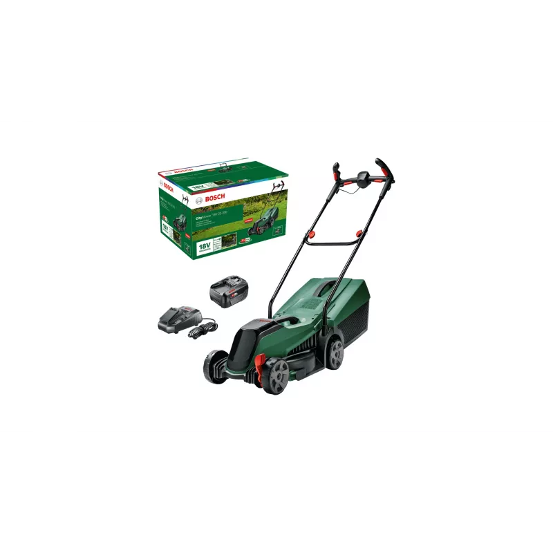 Bosch CityMower stumjamais zāles pļāvējs ar akumulatoru Melns, Zaļš