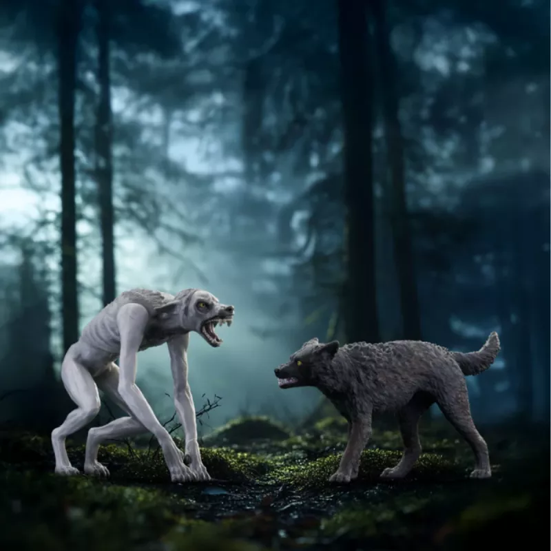 Schleich Wizarding World rotaļu komplekts Harijs Poters Vilkačs pret animagu figūriņas, kolekcionējamas figūriņas