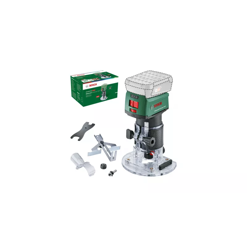 Bosch AdvancedTrimRouter 18V-8, 8 mm, 30000 RPM, zaļš, akumulators, 1.1 kg, 160 mm