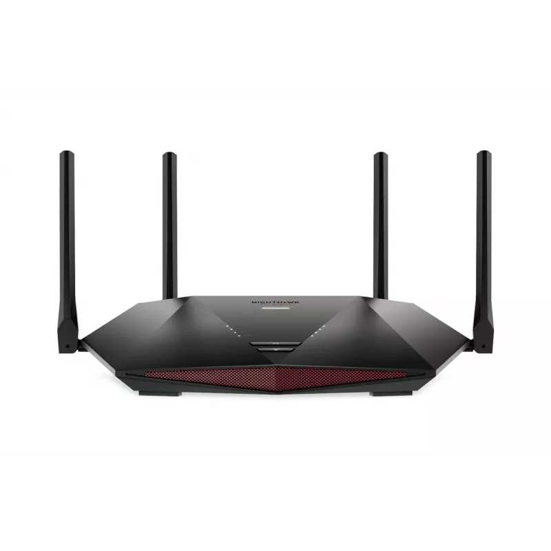 NETGEAR Nighthawk XR1000 WiFi 6 spēļu maršrutētājs, Wi-Fi 6 (802.11ax), divjoslu (2.4 GHz / 5 GHz), Ethernet LAN, melns, galda maršrutētājs